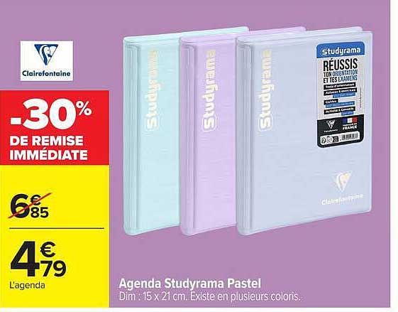 Agenda Studyrama Pastel