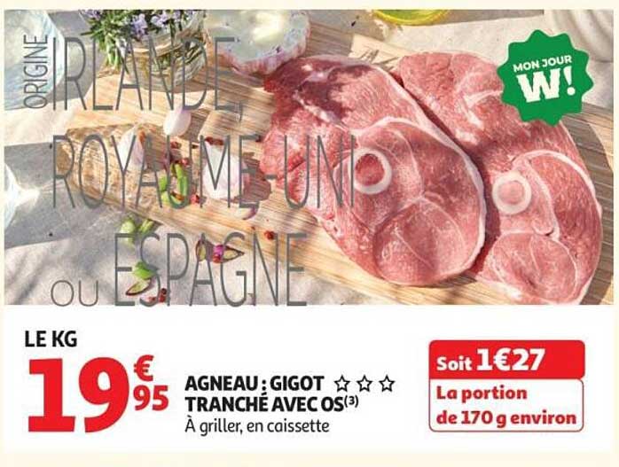 AGNEAU GIGOT TRANCHE AVEC OS