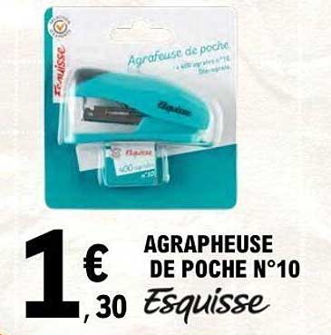 AGRAFEUSE DE POCHE N°10 Esquisse