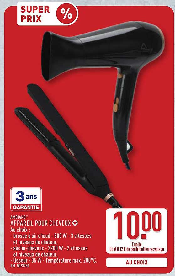 AMBIANO APPAREIL POUR CHEVEUX