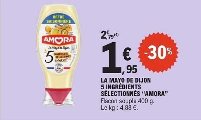 Amora La Mayo de Dijon 5 ingrédients sélectionnés