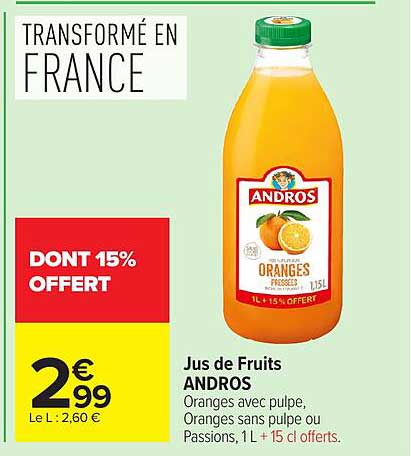 ANDROS Jus de Fruits