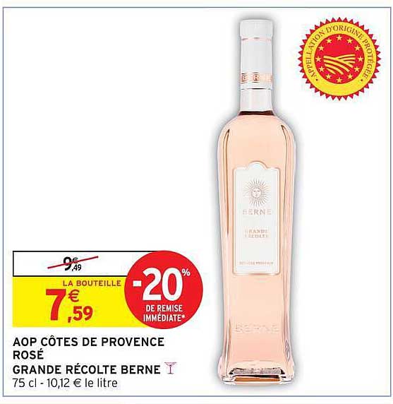 AOP CÔTES DE PROVENCE ROSÉ GRANDE RÉCOLTE BERNE