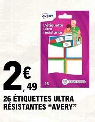 Avery Étiquette ultra résistantes