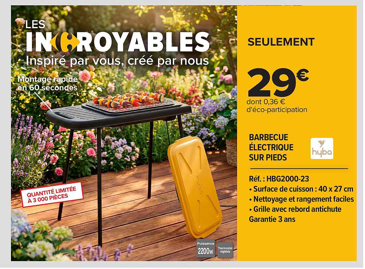 BARBECUE ÉLECTRIQUE SUR PIEDS