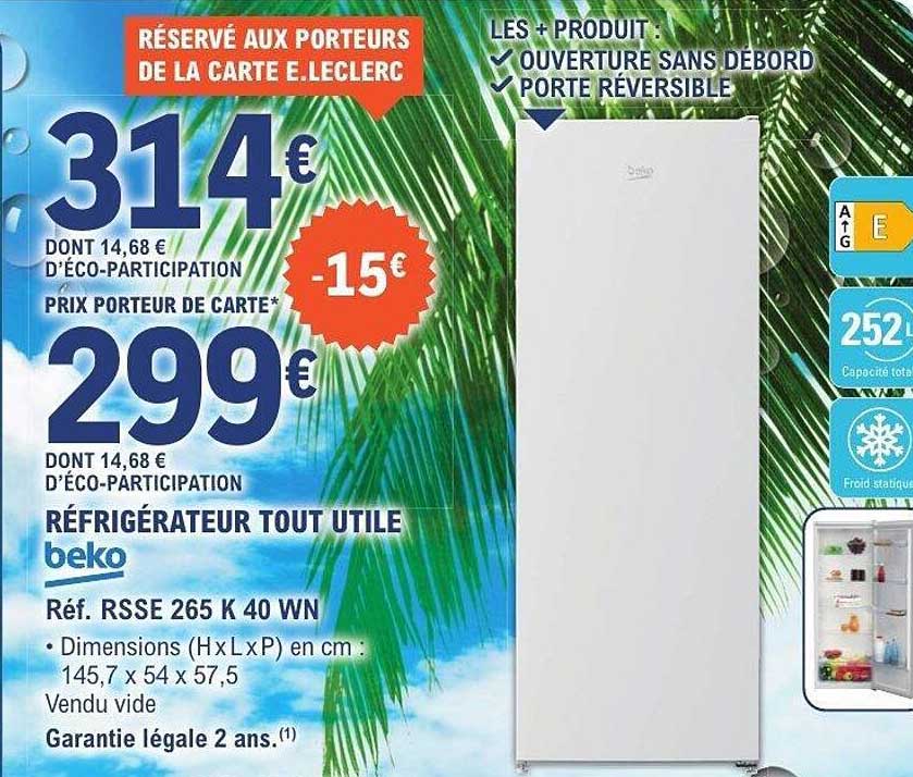 beko RÉFRIGÉRATEUR TOUT UTILE