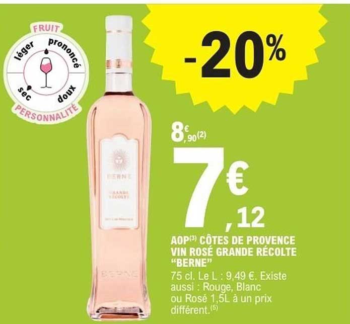 Berne Vin Rosé Grande Récolte