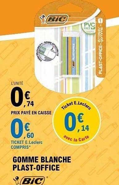 BIC GOMME BLANCHE PLAST-OFFICE