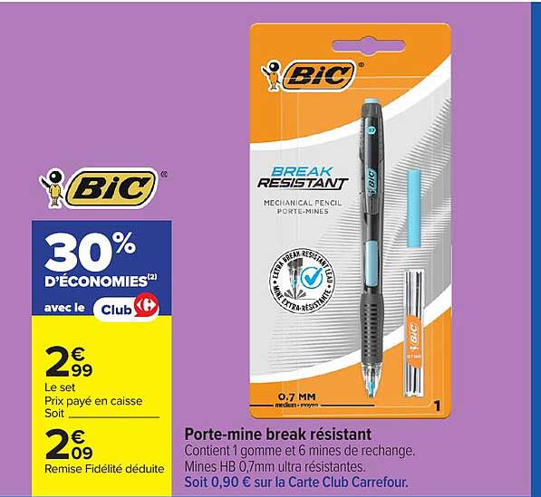BIC Porte-mine break résistant