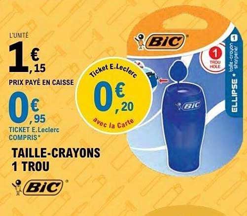 BIC TAILLE-CRAYONS 1 TROU