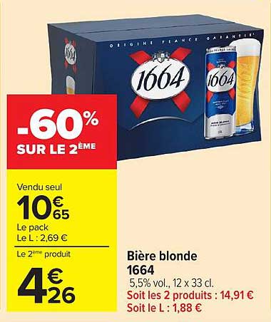 Bière blonde 1664
