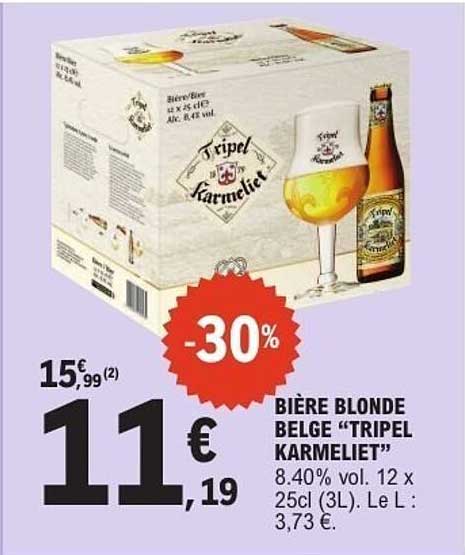BIÈRE BLONDE BELGE "TRIPEL KARMELIET