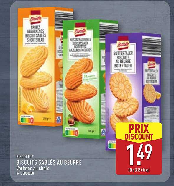 Biscotto Biscuits sablés au beurre