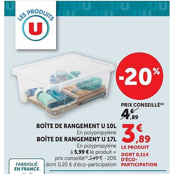 BOÎTE DE RANGEMENT U 10L