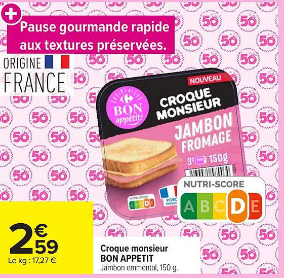BON APPETIT Croque monsieur