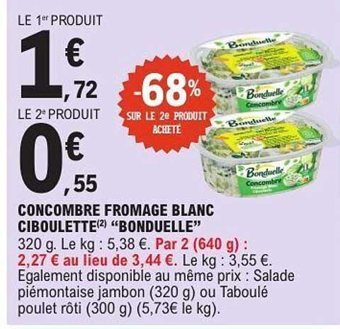 BONDUELLE CONCOMBRE FROMAGE BLANC CIBOULETTE