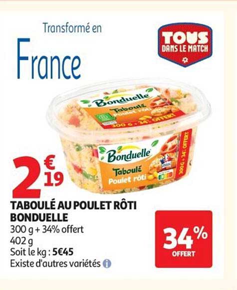 Bonduelle Taboulé Poulet rôti