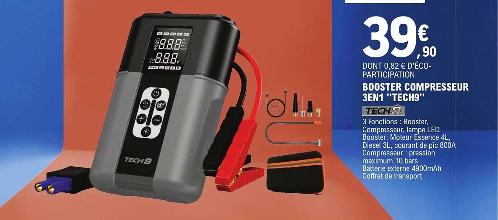 BOOSTER COMPRESSEUR 3EN1 "TECH9