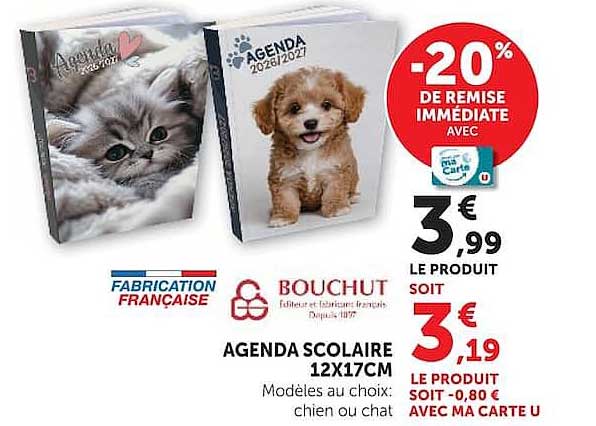 BOUCHUT AGENDA SCOLAIRE