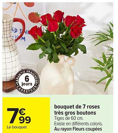 bouquet de 7 roses