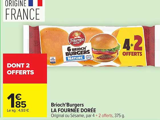 Brioch'Burgers LA FOURNÉE DORÉE