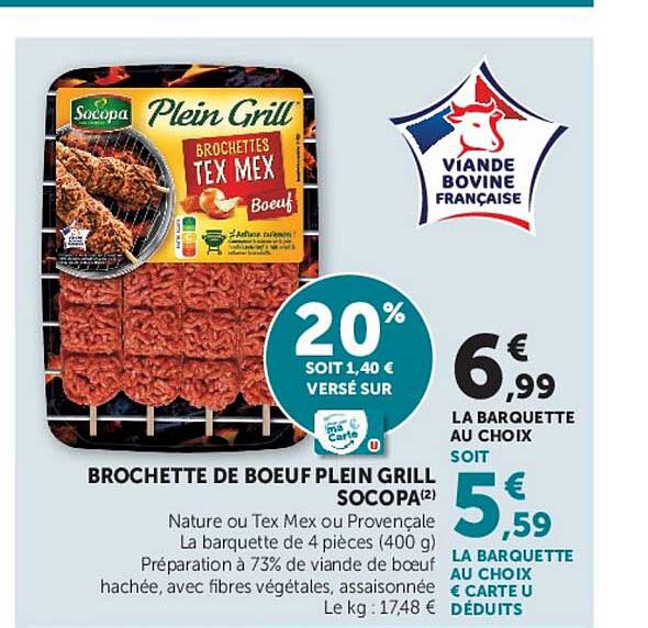 BROCHETTE DE BOEUF PLEIN GRILL S