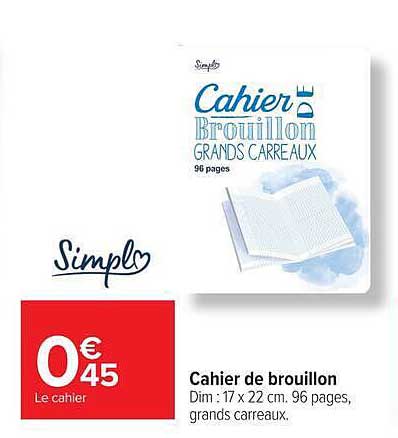 Cahier de brouillon