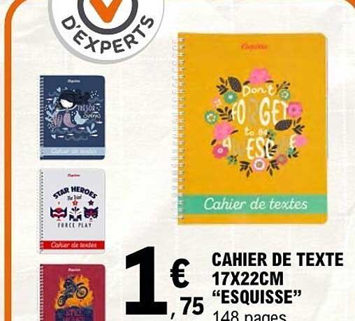 Cahier de texte ESQUISSE
