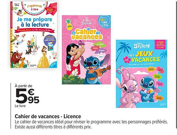 Cahier de vacances - Licence