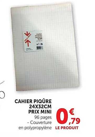 CAHIER PIQÛRE 24X32CM