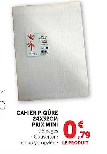 CAHIER PIQÛRE