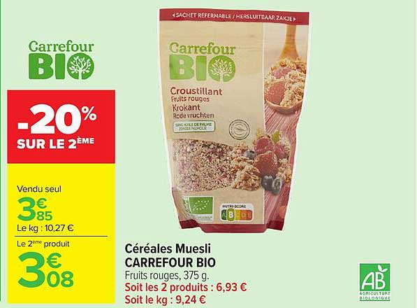 Carrefour BIO Crostillant Fruits rouges