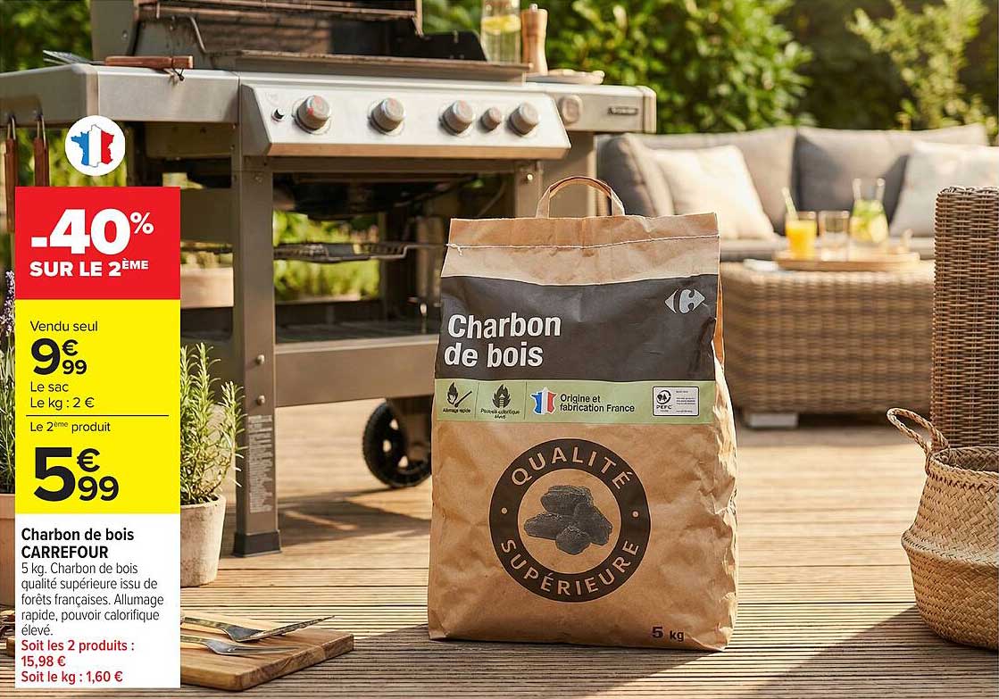 Carrefour Charbon de bois