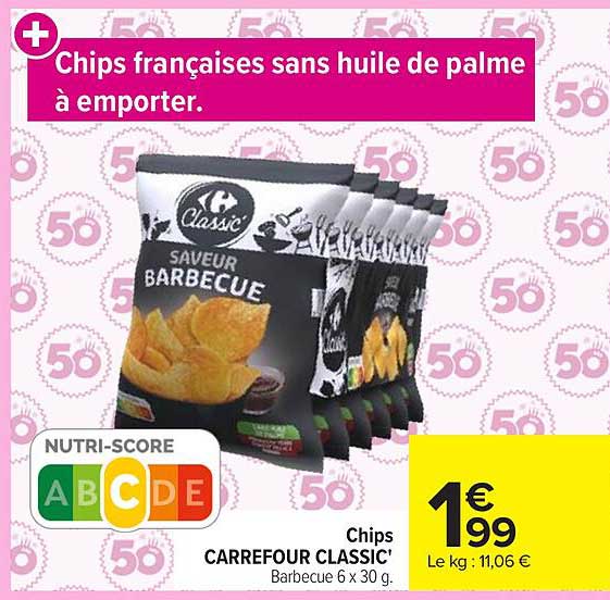 CARREFOUR CLASSIC' Chips Barbecue