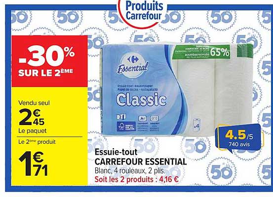 Carrefour Essential Essuie-tout Classic