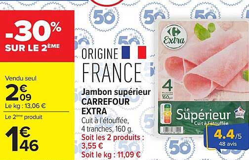 Carrefour Extra Jambon supérieur