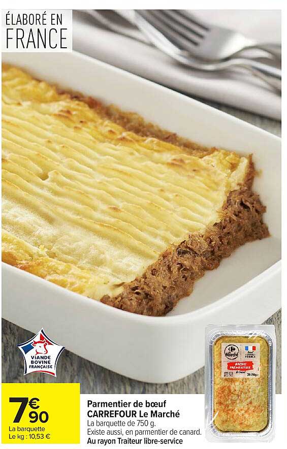 CARREFOUR Le Marché Parmentier de bœuf