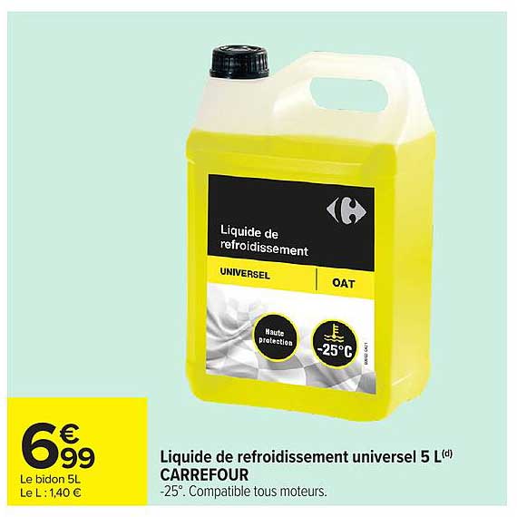 CARREFOUR Liquide de refroidissement universel 5 L