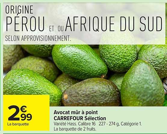 CARREFOUR Sélection Avocat mûr à point
