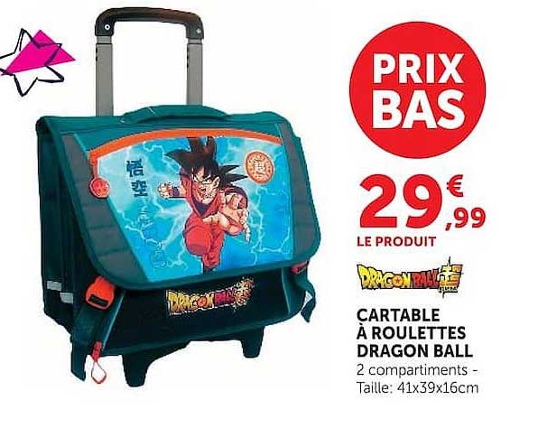 Cartable à roulettes DRAGON BALL