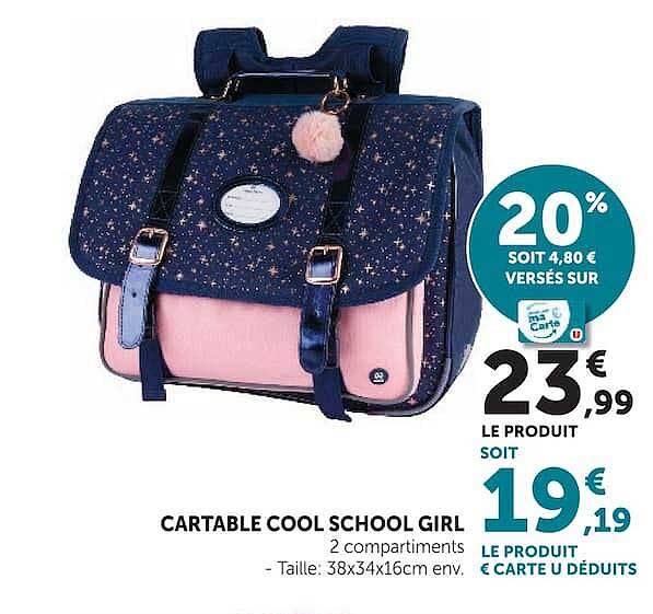 CARTABLE COOL SCHOOL GIRL