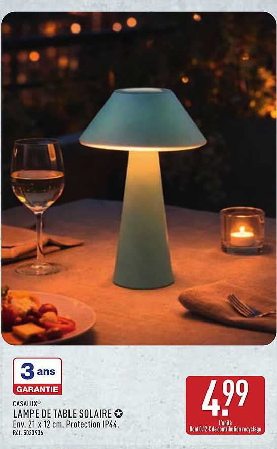 CASALUX Lampe de table solaire