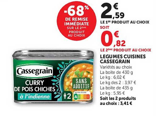 Cassegrain Curry de Pois Chiches