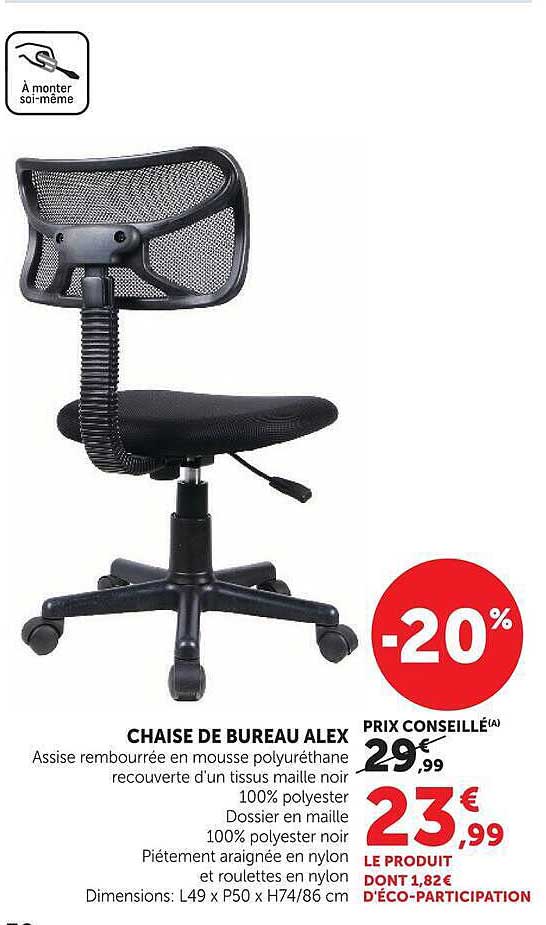 CHAISE DE BUREAU ALEX