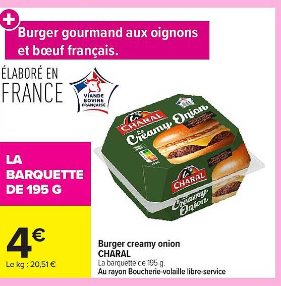 CHARAL Burger creamy onion