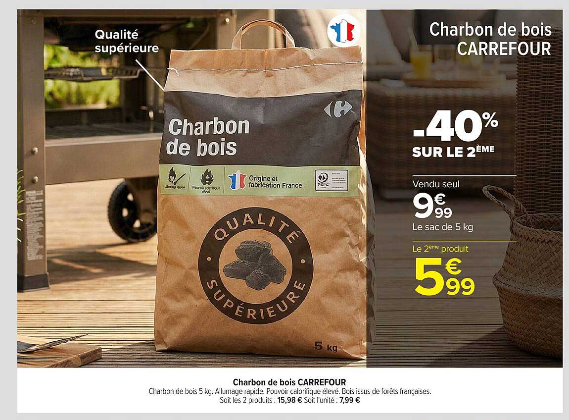 Charbon de bois CARREFOUR