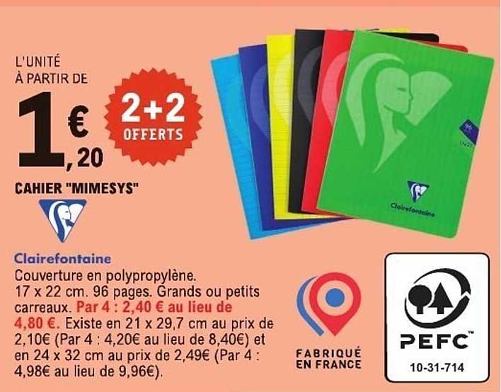Clairefontaine Cahier "MIMESYS