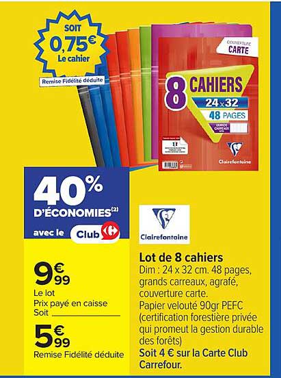 Clairfontaine 8 cahiers