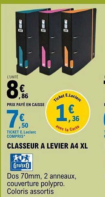 CLASSEUR A LEVIER A4 XL