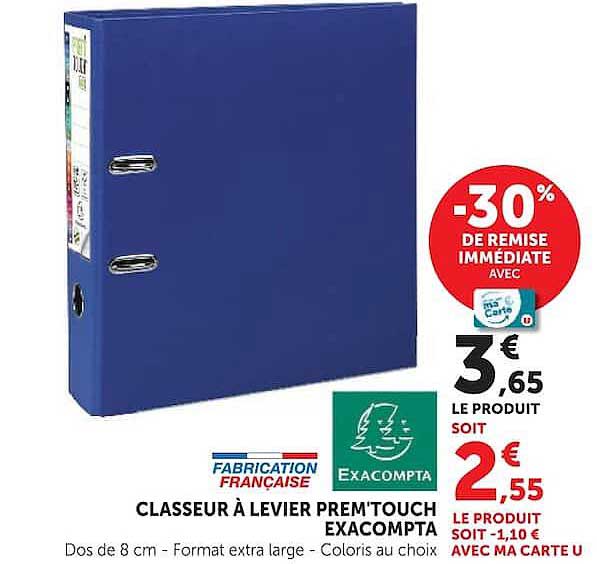 CLASSEUR À LEVIER PREM'TOUCH EXACOMPTA